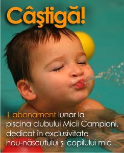 Concursuri online: Castiga un abonament de 4 sedinte la Programele de Educatie Acvatica