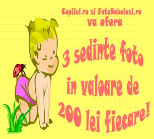 Concursuri online: Castiga una din cele 3 sedinte foto pentru bebelusi