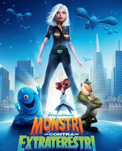 Concursuri online: Castiga 4 invitatii de 2 persoane la filmul Monstri contra extraterestri