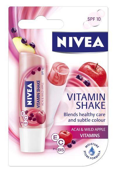 Noul NIVEA Lip Care Vitamin Shake Acai & Wild Apple