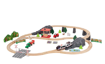 Set trenulet din lemn